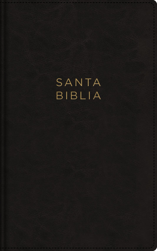 NBLA, Santa Biblia, Ultrafina, Letra grande, Tamaño manual, Leathersoft, Negro, Palabras de Jesús en rojo, con cierre