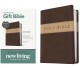 Premium Gift Bible NLT, Filament Enabled, TuTone (LeatherLike, Dark Brown/Tan, Red Letter)